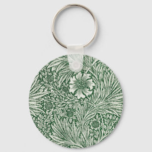 William Morris Ringelblume grün floral Blume Schlüsselanhänger