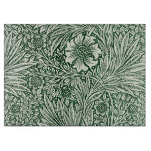 William Morris Ringelblume grün floral Blume Schneidebrett