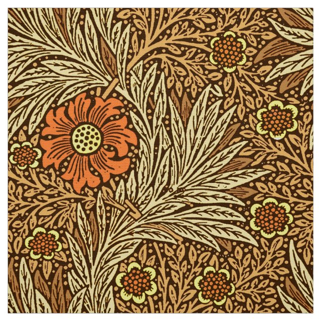 William Morris-Ringelblume, kupfernes Brown und Stoff (Muster)