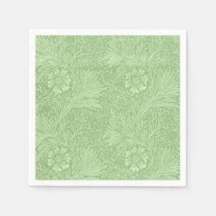 William Morris-Ringelblumen-(grünes) Muster Serviette