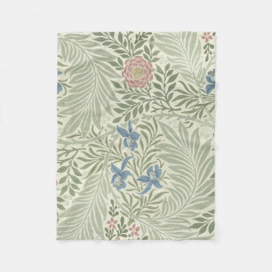 William Morris Rittersporn-Blumen-Wallpaper Fleecedecke