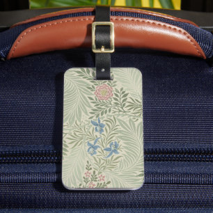 William Morris Rittersporn-Blumen-Wallpaper Gepäckanhänger