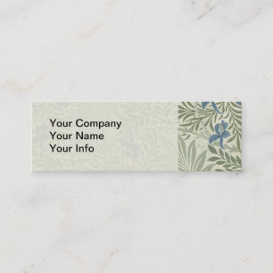 William Morris Rittersporn-Blumen-Wallpaper Mini Visitenkarte