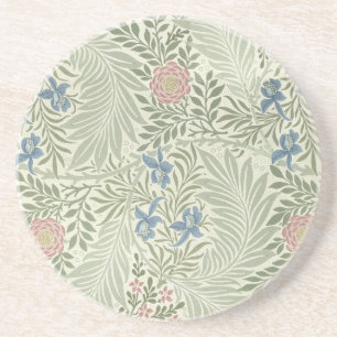 William Morris Rittersporn-Blumen-Wallpaper Sandstein Untersetzer