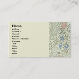 William Morris Rittersporn-Blumen-Wallpaper Visitenkarte
