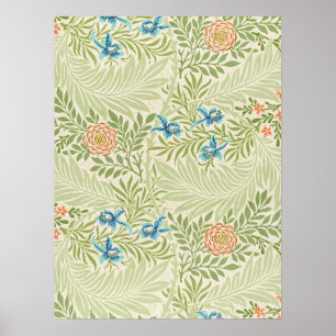 William Morris Rittersporn-Blumenmuster Poster