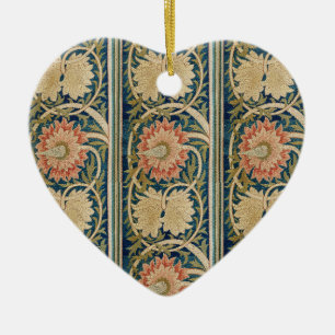 William Morris Rosa Florale Seidenstickerei Antik Keramik Ornament