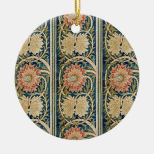 William Morris Rosa Florale Seidenstickerei Antik Keramik Ornament