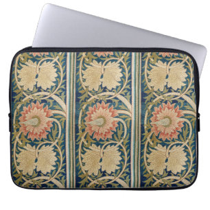 William Morris Rosa Florale Seidenstickerei Antik Laptopschutzhülle