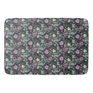 William Morris Rosa Mohn Botanical Victorian Badematte