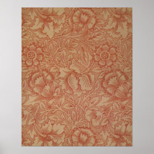 William Morris Rosa Mohnblume Blumen Poster