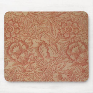 William Morris Rosa Mohnblumen-Blumenmuster Mousepad