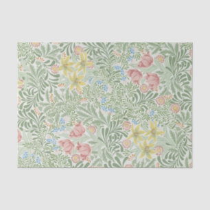 William Morris - Rosa und Gelbe Frühlingsblumen Seidenpapier