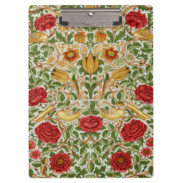 William Morris Rose & Birds Chintz Red Klemmbrett (Vorderseite)