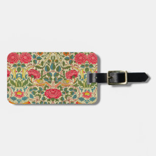 William Morris Rose Floral Chintz Pink Gepäckanhänger