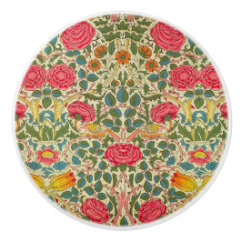 William Morris Rose Floral Chintz Pink Keramikknauf