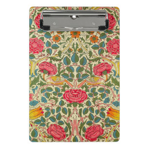 William Morris Rose Floral Chintz Pink Mini Klemmbrett