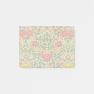 William Morris Rose Floral Chintz Pink Post-it Klebezettel