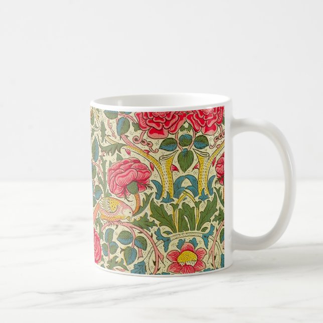 William Morris Rose Floral Chintz Pink Tasse (Rechts)