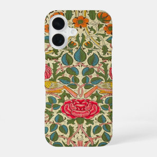 William Morris Rose Floral Chintz Rosa iPhone 16 Hülle