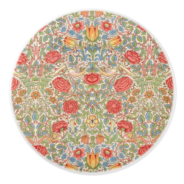 William Morris "Rose" Keramikknauf (Vorderseite)