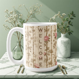William Morris Rose Klettergitter Flora Willkommen Kaffeetasse