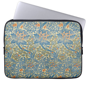 William Morris Rose & Thistle Florales Blau Laptopschutzhülle
