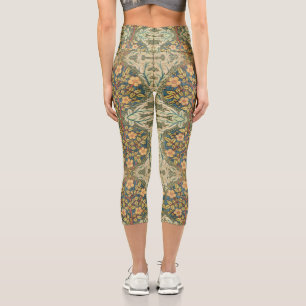 William Morris Rose Wreath Cushion Cover Classic Capri Leggings