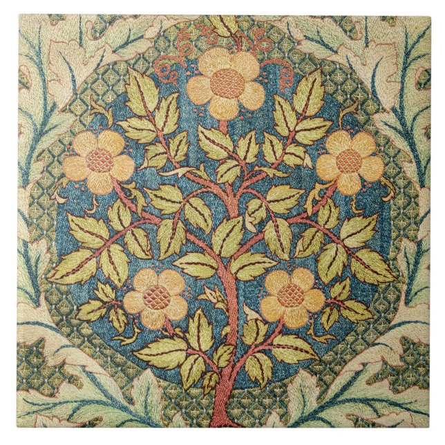 William Morris Rose Wreath Cushion Cover Classic Fliese (Vorderseite)