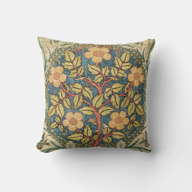 William Morris Rose Wreath Cushion Cover Classic Kissen (Vorderseite)