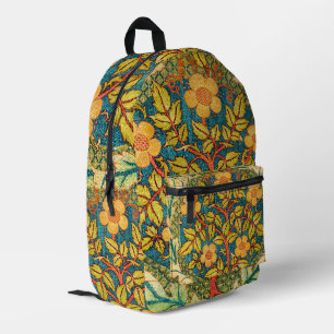 William Morris Rose Wreath: Klassische Künste und Bedruckter Rucksack