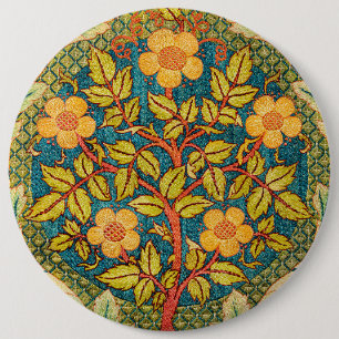 William Morris Rose Wreath: Klassische Künste und  Button