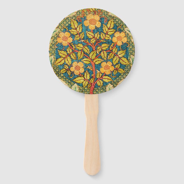 William Morris Rose Wreath: Klassische Künste und  Fächer (Vorderseite)
