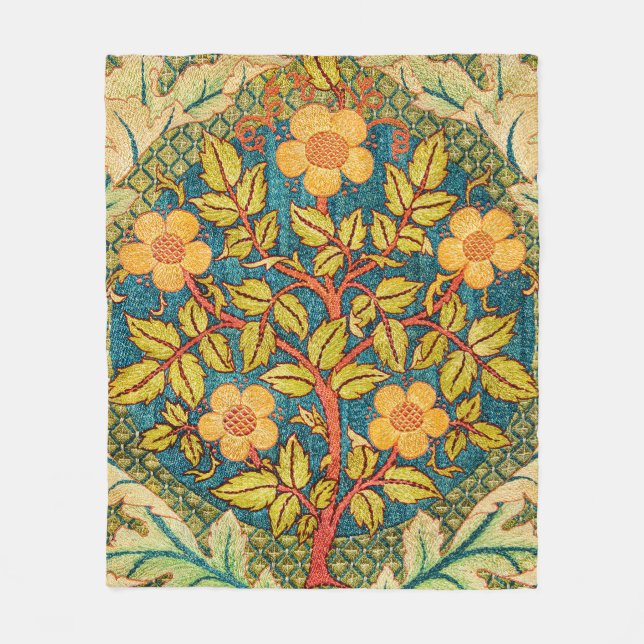 William Morris Rose Wreath: Klassische Künste und  Fleecedecke (Vorderseite)