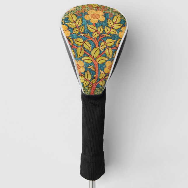 William Morris Rose Wreath: Klassische Künste und  Golf Headcover (Vorderseite)
