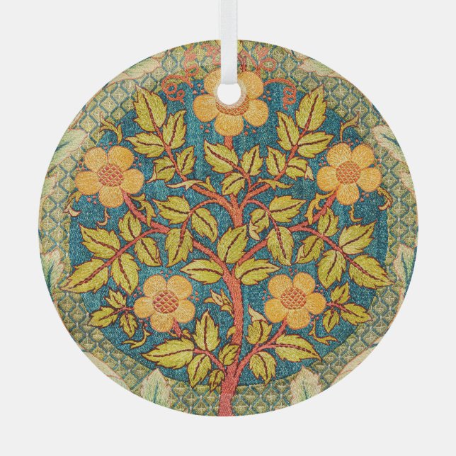 William Morris Rose Wreath: Klassische Künste und  Ornament Aus Glas (Vorderseite)
