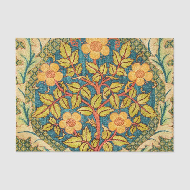 William Morris Rose Wreath: Klassische Künste und  Seidenpapier (Vorderseite)