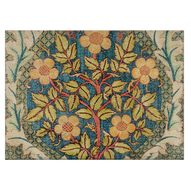William Morris Rose Wreath  Schneidebrett (Vorderseite)