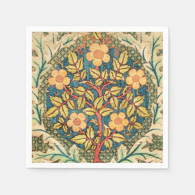 William Morris Rose Wreath Serviette (Vorderseite)