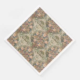 William Morris Rose Wreath Vintag Blühende Rose Serviette