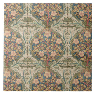 William Morris Rosenkranz Vintage blühende Rose Fliese