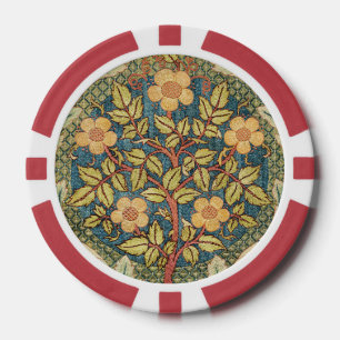 William Morris Rosenkranz Vintage-Blumenkunst Pokerchips