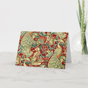 William Morris rotes Waldmuster Karte