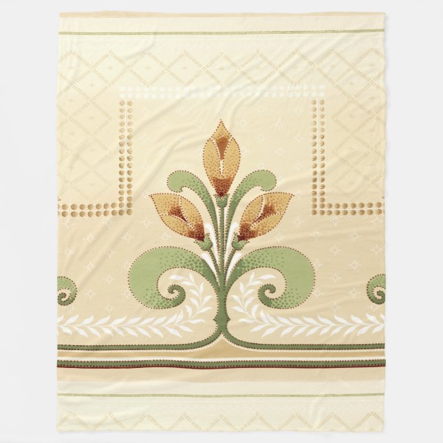William Morris Row von Lilies Fleecedecke (Vorderseite)