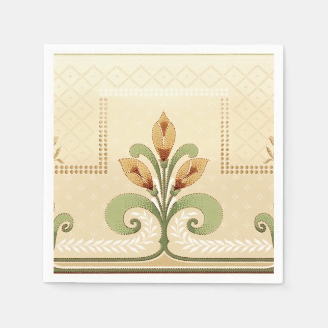 William Morris Row von Lilies Serviette (Vorderseite)