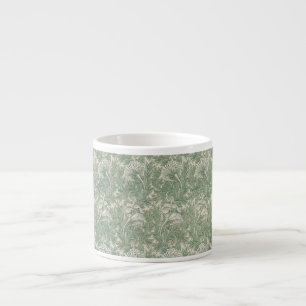 William Morris Sage Grünes Tulpenmuster: Vintage Espressotasse