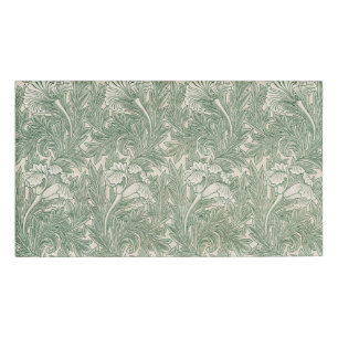 William Morris Sage Grünes Tulpenmuster: Vintage Namenschild