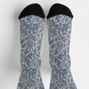 William Morris Schieferblauer Distel Tapete Socken