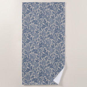 William Morris Schieferblauer Distel Tapete Strandtuch
