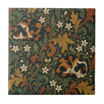 William Morris Schlafende Dreifarbenkatzen Laub Ku